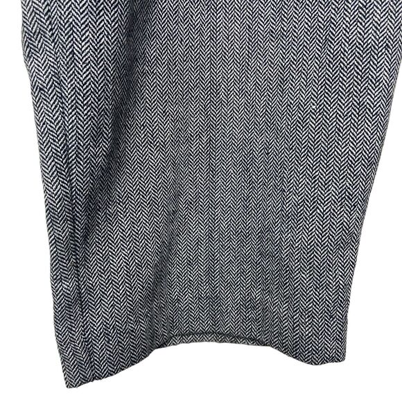 Eloquii Pants Size 18 Paperbag Herringbone Gray Black White High Rise - Picture 9 of 14
